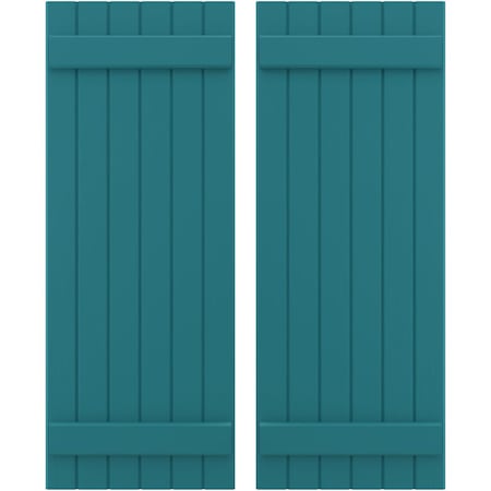 Americraft 6-Board (2 Batten) Exterior Real Wood Joined Board-n-Batten Shutters, ARW101BB621X69ANH